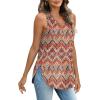 imageXIEERDUO Womens Tank Tops V Neck Eyelet Embroidery Casaul Sleeveless ShirtsBoho