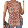 imageXIEERDUO Womens Tank Tops V Neck Eyelet Embroidery Casaul Sleeveless ShirtsBoho