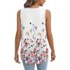 imageXIEERDUO Womens Tank Tops V Neck Eyelet Embroidery Casaul Sleeveless ShirtsFloral Multi