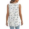 imageXIEERDUO Womens Tank Tops V Neck Eyelet Embroidery Casaul Sleeveless ShirtsFloral White