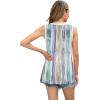 imageWomens Tank Tops Summer V Neck Loose Fit Casual Basic Side Split Sleeveless04tie Dye Stripe