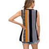 imageWomens Tank Tops Summer V Neck Loose Fit Casual Basic Side Split Sleeveless06black Stripe