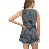 imageWomens Tank Tops Summer V Neck Loose Fit Casual Basic Side Split Sleeveless06black Tie Dye