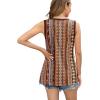 imageWomens Tank Tops Summer V Neck Loose Fit Casual Basic Side Split Sleeveless06color Stripe