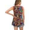 imageWomens Tank Tops Summer V Neck Loose Fit Casual Basic Side Split Sleeveless06multicolor