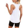 imageWomens Workout Tops Sleeveless Racerback Lightweight Active Tennis Yoga Shirts Athletic Running Tank Top for Women00white