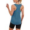 imageWomens Workout Tops Sleeveless Racerback Lightweight Active Tennis Yoga Shirts Athletic Running Tank Top for WomenBlue