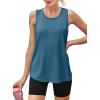 imageWomens Workout Tops Sleeveless Racerback Lightweight Active Tennis Yoga Shirts Athletic Running Tank Top for WomenBlue