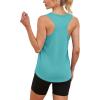 imageWomens Workout Tops Sleeveless Racerback Lightweight Active Tennis Yoga Shirts Athletic Running Tank Top for WomenBlue Green