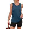 imageWomens Workout Tops Sleeveless Racerback Lightweight Active Tennis Yoga Shirts Athletic Running Tank Top for WomenDark Blue