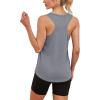 imageWomens Workout Tops Sleeveless Racerback Lightweight Active Tennis Yoga Shirts Athletic Running Tank Top for WomenGrey