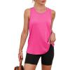 imageWomens Workout Tops Sleeveless Racerback Lightweight Active Tennis Yoga Shirts Athletic Running Tank Top for WomenPink