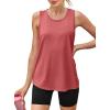 imageWomens Workout Tops Sleeveless Racerback Lightweight Active Tennis Yoga Shirts Athletic Running Tank Top for WomenRed