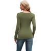 imageXIEERDUO Womens Long Sleeve Tops Slim Fit Fall Shirts Cutout Tops Y2K Ribbed TshirtArmy Green