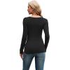 imageXIEERDUO Womens Long Sleeve Tops Slim Fit Fall Shirts Cutout Tops Y2K Ribbed TshirtBlack