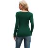 imageXIEERDUO Womens Long Sleeve Tops Slim Fit Fall Shirts Cutout Tops Y2K Ribbed TshirtGreen