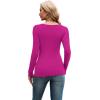 imageXIEERDUO Womens Long Sleeve Tops Slim Fit Fall Shirts Cutout Tops Y2K Ribbed TshirtPurple Red