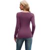 imageXIEERDUO Womens Long Sleeve Tops Slim Fit Fall Shirts Cutout Tops Y2K Ribbed TshirtPurplish