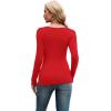 imageXIEERDUO Womens Long Sleeve Tops Slim Fit Fall Shirts Cutout Tops Y2K Ribbed TshirtRed