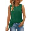 imageXIEERDUO Womens Summer Tank Tops Sleeveless Round Neck Casual Side Hem Tops Loose FitGreen