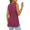 imageXIEERDUO Womens Summer Tank Tops Sleeveless Round Neck Casual Side Hem Tops Loose FitMauve