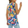 imageXIEERDUO Womens Summer Tank Tops Sleeveless Round Neck Casual Side Hem Tops Loose FitPrinted Colorful