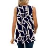 imageXIEERDUO Womens V Neck Chiffon Tank Top Sleeveless Work Office Pleated Blouses Tops02bblack Print