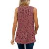 imageXIEERDUO Womens V Neck Chiffon Tank Top Sleeveless Work Office Pleated Blouses Tops03brose Dot
