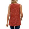 imageXIEERDUO Womens V Neck Chiffon Tank Top Sleeveless Work Office Pleated Blouses Tops03fred Print