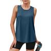 imageWomens Workout Tops Sleeveless Racerback Lightweight Active Tennis Yoga Shirts Athletic Running Tank Top for WomenDark Blue