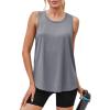imageWomens Workout Tops Sleeveless Racerback Lightweight Active Tennis Yoga Shirts Athletic Running Tank Top for WomenGrey