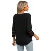 imageXIEERDUO 34 Length Sleeve Womens Tops Dressy Casual Blouses for Women 2025 Trendy V Neck T Shirts Summer ClothesBlack