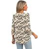 imageXIEERDUO 34 Length Sleeve Womens Tops Dressy Casual Blouses for Women 2025 Trendy V Neck T Shirts Summer ClothesZ Beige Printed