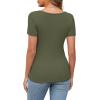 imageXIEERDUO Womens Summer Tops Short Sleeve Shirts for Women Sexy Tops Y2K Shirts One Piece Cutout TopsArmy Green