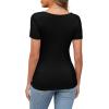 imageXIEERDUO Womens Summer Tops Short Sleeve Shirts for Women Sexy Tops Y2K Shirts One Piece Cutout TopsBlack