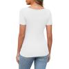 imageXIEERDUO Womens Summer Tops Short Sleeve Shirts for Women Sexy Tops Y2K Shirts One Piece Cutout TopsWhite