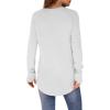 imageXIEERDUO Womens Tunic Tops to Wear with Leggings Long Sleeve Thumb Hole Shirts Crew Neck Curved HemAwhite