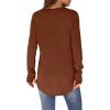 imageXIEERDUO Womens Tunic Tops to Wear with Leggings Long Sleeve Thumb Hole Shirts Crew Neck Curved HemEbrown