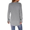 imageXIEERDUO Womens Tunic Tops to Wear with Leggings Long Sleeve Thumb Hole Shirts Crew Neck Curved HemFgrey