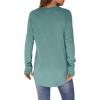 imageXIEERDUO Womens Tunic Tops to Wear with Leggings Long Sleeve Thumb Hole Shirts Crew Neck Curved HemGgreyblue