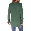 imageXIEERDUO Womens Tunic Tops to Wear with Leggings Long Sleeve Thumb Hole Shirts Crew Neck Curved HemJgreen