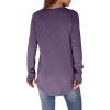 imageXIEERDUO Womens Tunic Tops to Wear with Leggings Long Sleeve Thumb Hole Shirts Crew Neck Curved HemMdark Purple