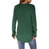imageXIEERDUO Womens Tunic Tops to Wear with Leggings Long Sleeve Thumb Hole Shirts Crew Neck Curved HemOdark Green
