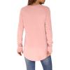 imageXIEERDUO Womens Tunic Tops to Wear with Leggings Long Sleeve Thumb Hole Shirts Crew Neck Curved HemPlightpink