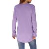 imageXIEERDUO Womens Tunic Tops to Wear with Leggings Long Sleeve Thumb Hole Shirts Crew Neck Curved HemQpurple
