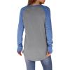 imageXIEERDUO Womens Tunic Tops to Wear with Leggings Long Sleeve Thumb Hole Shirts Crew Neck Curved HemRgreybluecolorblock