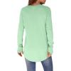 imageXIEERDUO Womens Tunic Tops to Wear with Leggings Long Sleeve Thumb Hole Shirts Crew Neck Curved HemRlightgreen