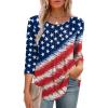 imageXIEERDUO 34 Length Sleeve Tops for Women 2025 Crewneck Casual Pleated Tunic Tops Loose Fit Shirts BlousesFflag