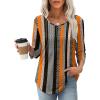 imageXIEERDUO 34 Length Sleeve Tops for Women 2025 Crewneck Casual Pleated Tunic Tops Loose Fit Shirts BlousesFstriped Dots