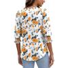 imageXIEERDUO Blouses for Women Dressy Casual 34 Length Sleeve Womens Tops with Smocked CuffsIyellow Floral